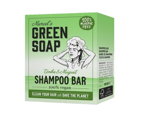 marcel´s green soap shampoo bar tonka & muguet