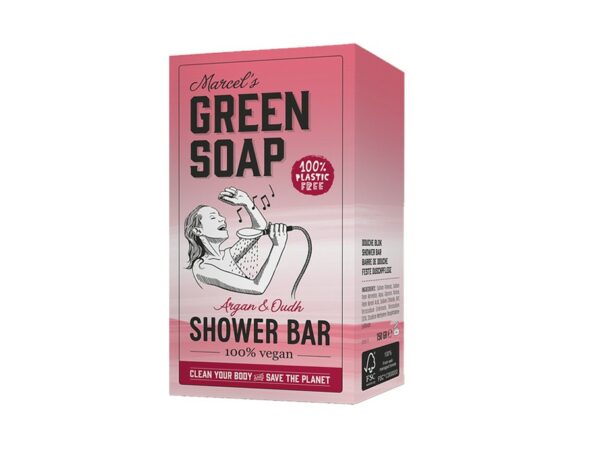 marcel´s green soap shower bar argan 150 gram
