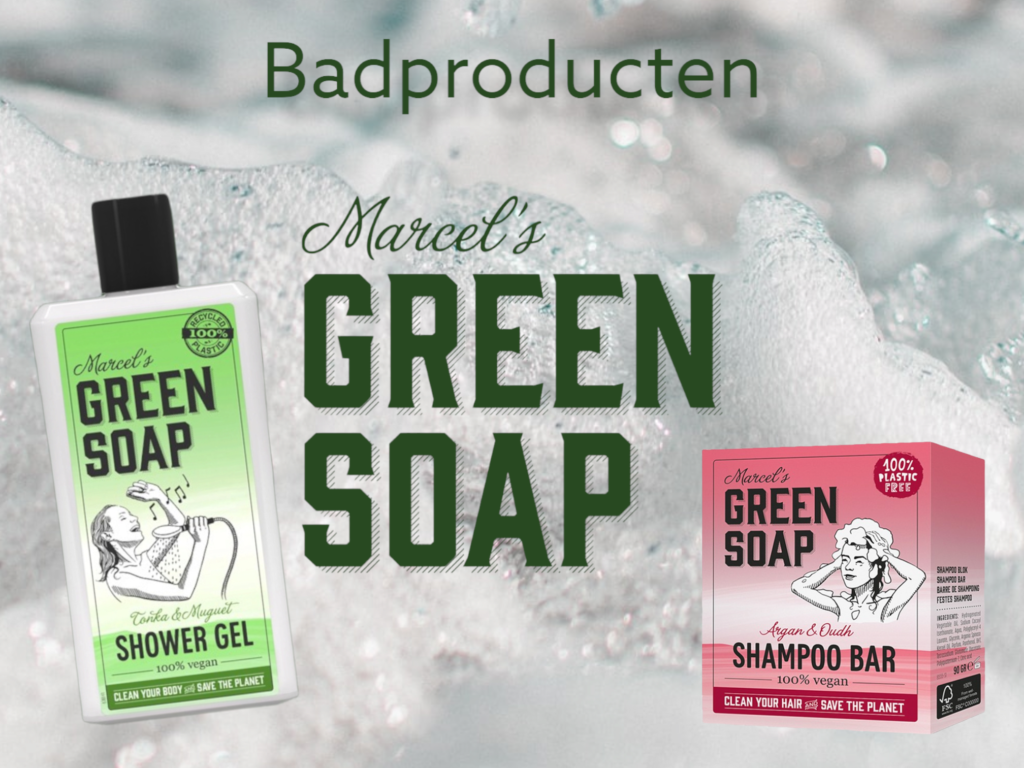 green soap shower wassen